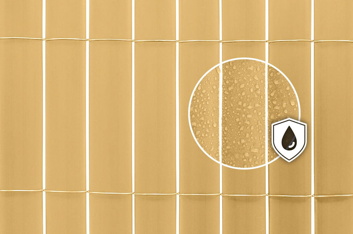 PVC Sichtschutzmatte VISO doppelseitig 5m x 1,8m Beige - Beige, Metall (500/180cm) - Casanoov