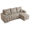 ECKSOFA KIRASSO L Beige Stukture - Beige/Grau, Textil (245/147cm) - MKS