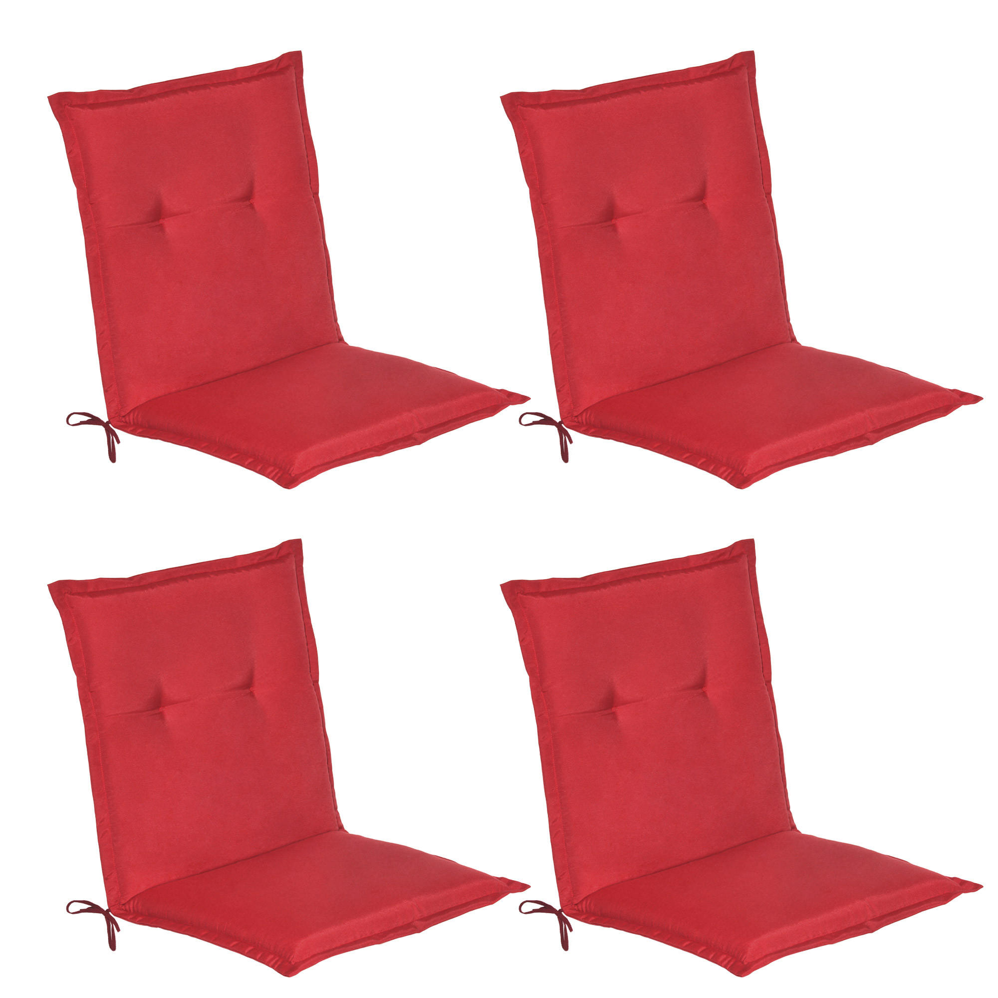 Beautissu Niederlehnerauflage Rot 50x6x100 cm