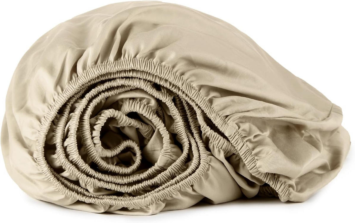 SPANNBETTLAKEN-160*200CM-HELLBRAUN - Hellbraun, Textil (160/200cm)