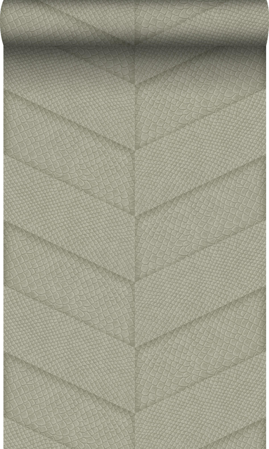 TAPETE Fliesenmuster mit Schlangenhaut-Motiv 53 cm x 10.05 m - Beige, Papier (53/1000cm) - Origin Wallcoverings