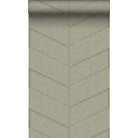 TAPETE Fliesenmuster mit Schlangenhaut-Motiv 53 cm x 10.05 m - Beige, Papier (53/1000cm) - Origin Wallcoverings
