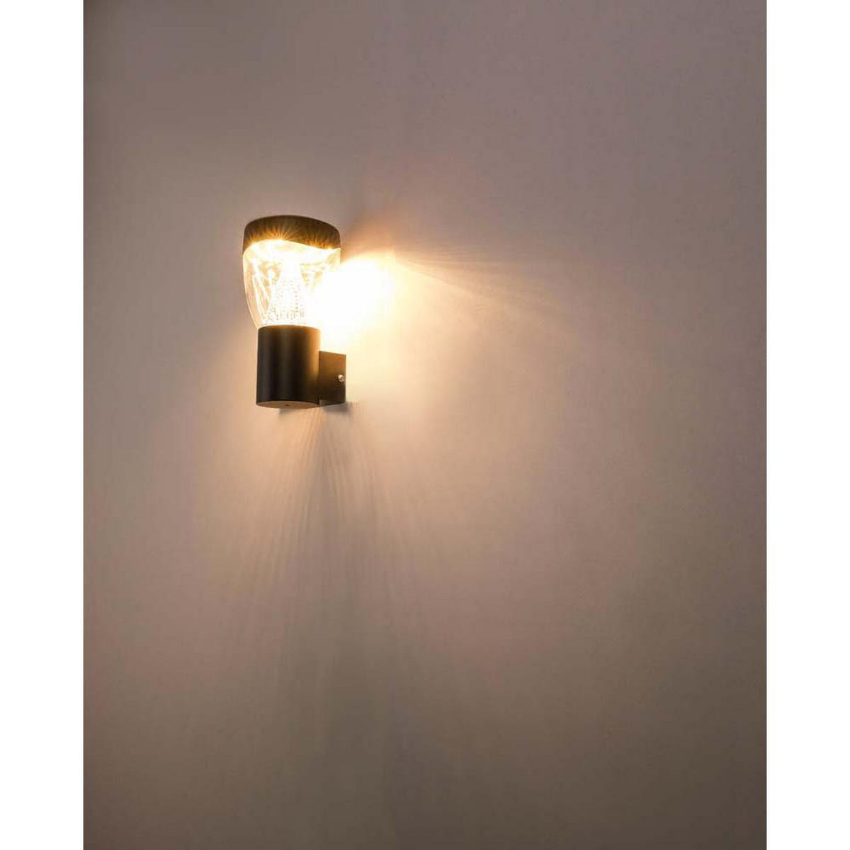 LED AUSSEN-WANDLEUCHTE DELTA Anthrazit Aluminium - Anthrazit, Metall (12/23/12cm) - Globo Lighting