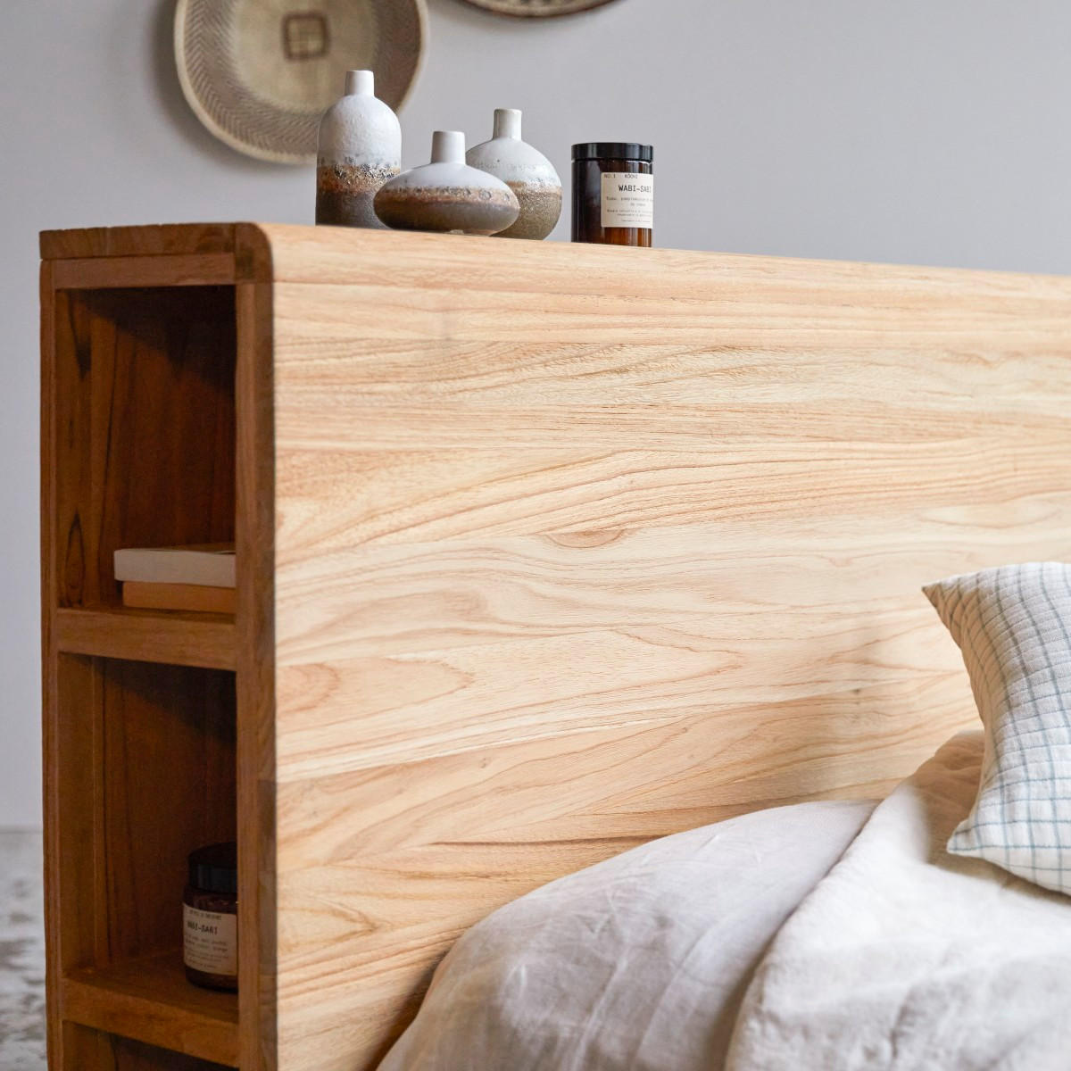 KOPFTEIL Bertie Natur aus Teak - Naturfarben, Holz (166/80/25cm) - Tikamoon