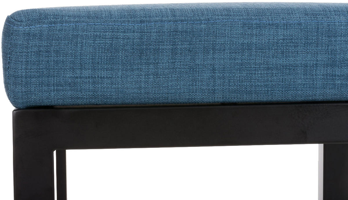 BARHOCKER KIEL Blau Stoff Stahl 85 cm Höhe - Blau, Metall (41/85/41cm) - DELUKE