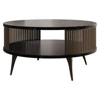 COUCHTISCH Roenni Braun - Schwarz/Braun, Holzwerkstoff/Metall (75/75/30cm) - MIRJAN24