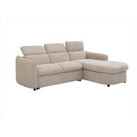 ECKSOFA - Ecke rechts - Schlafsofa - Stoff - Beige - RAVIELA - Beige, Textil (186/238cm) - Vente-Unique