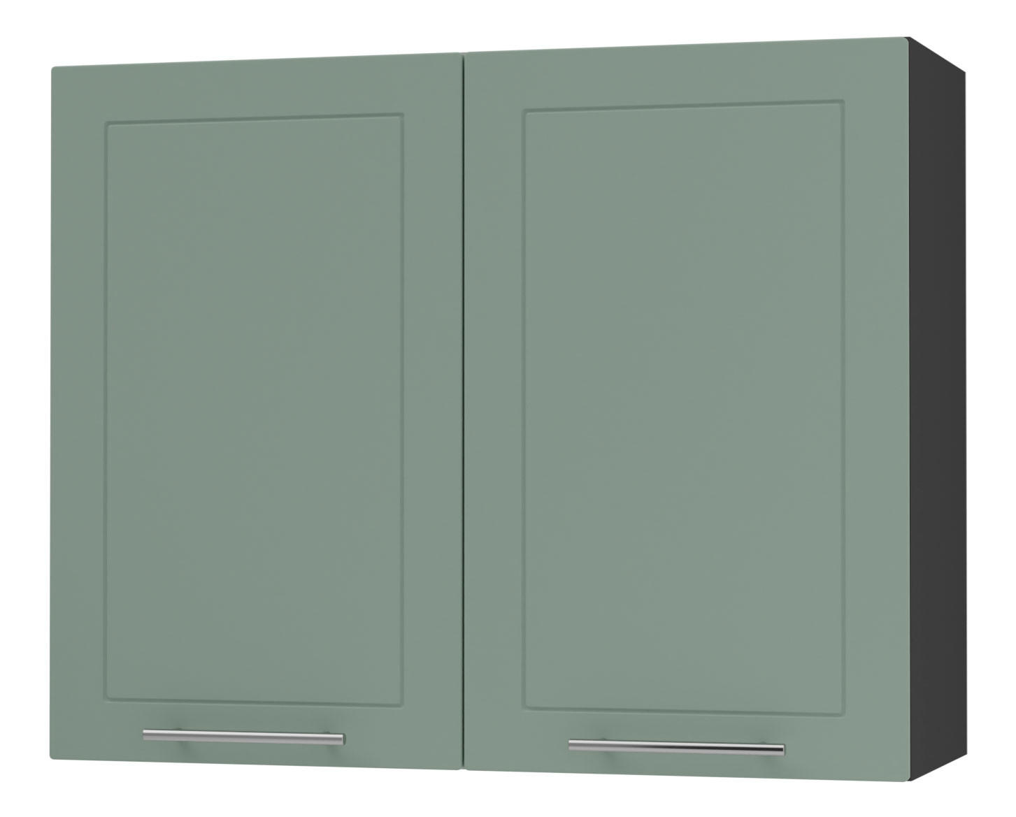 KÜCHENHÄNGESCHRANK Kvantum W3/90 Mint Matt / Schwarz Matt 90 / 32,5 / 72cm - Schwarz/Mintgrün, Holz/Holzwerkstoff (90/72/32.5cm) - Feldmann-Wohnen