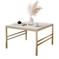 COUCHTISCH FORMA 60/60 cm Quadrat, Gold / Kaschmir - Kaschmir/Goldfarben, Metall (60/60/40cm) - Idohome