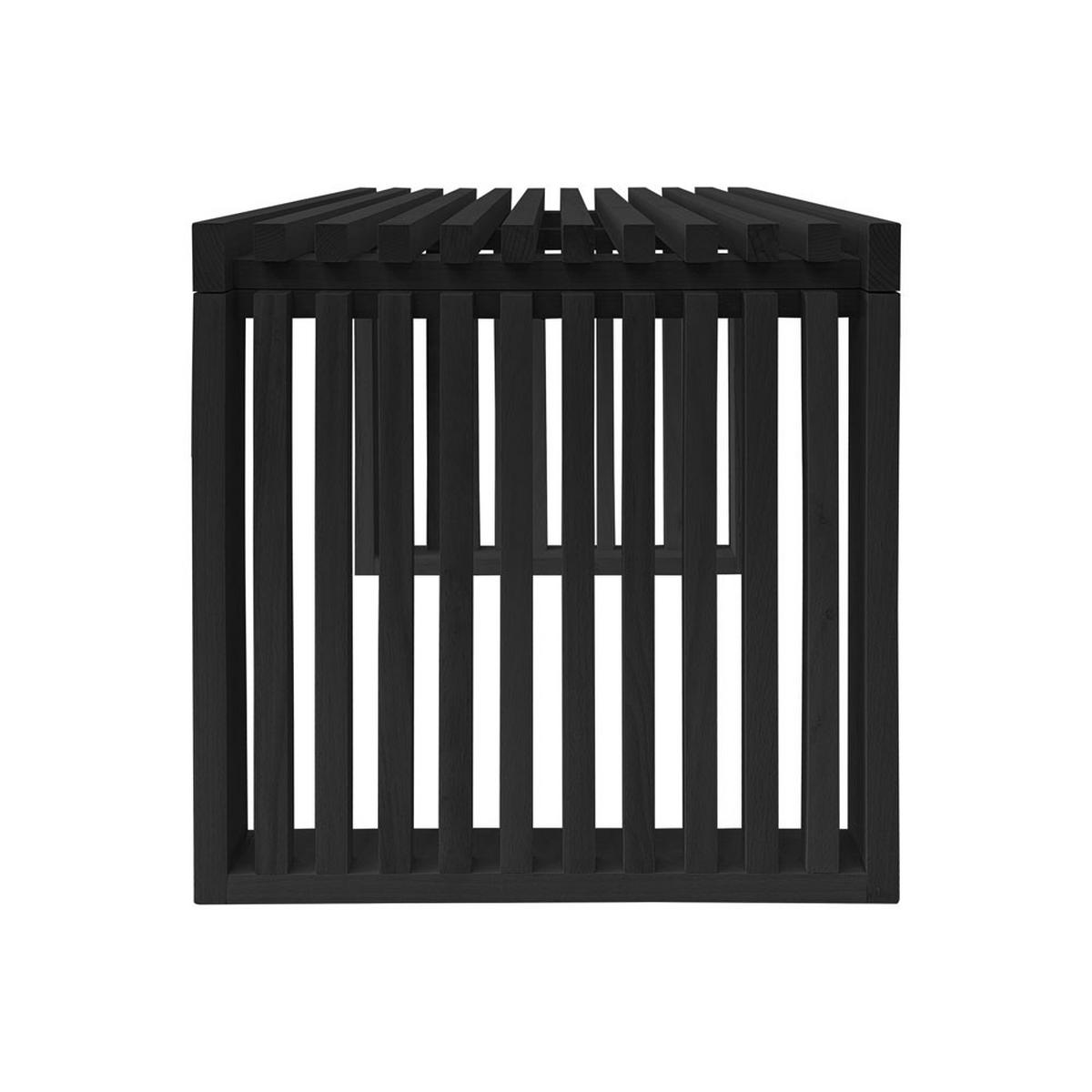 SITZBANK LORA - Schwarz, 110 cm - Schwarz, Holz (110/42/40cm) - Home Deluxe