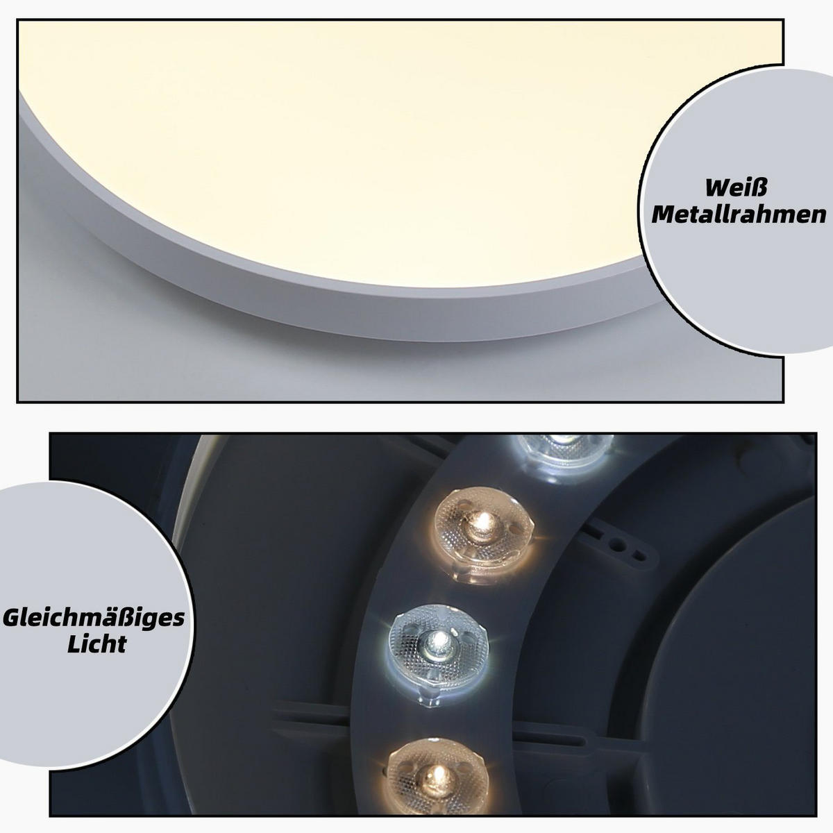 LED DECKENLEUCHTE Williams 37/37/6.5 - Weiß, Kunststoff (37/37/6.5cm) - Nettlife