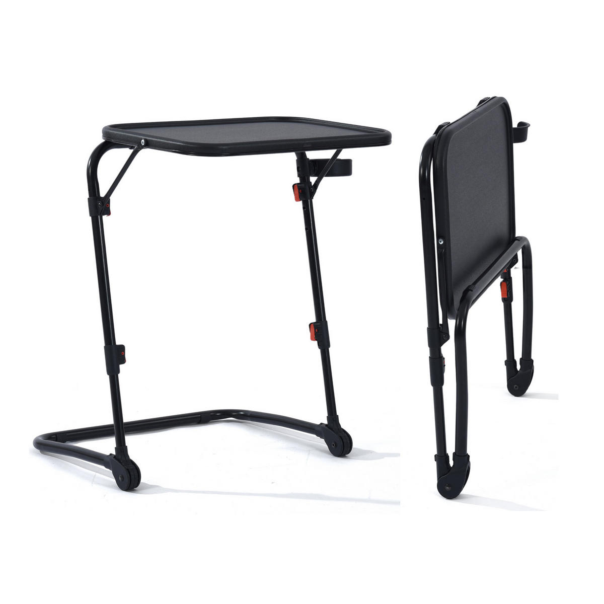 BEISTELLTISCH Schwarz, klappbar - Schwarz, Kunststoff (53.5/37/70.5cm) - Meubles Cosy