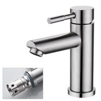 WASCHTISCHARMATUR, Wasserhahn heißes und kaltes Wasser - Grau, Metall (15/17.5/5cm) - BELZ