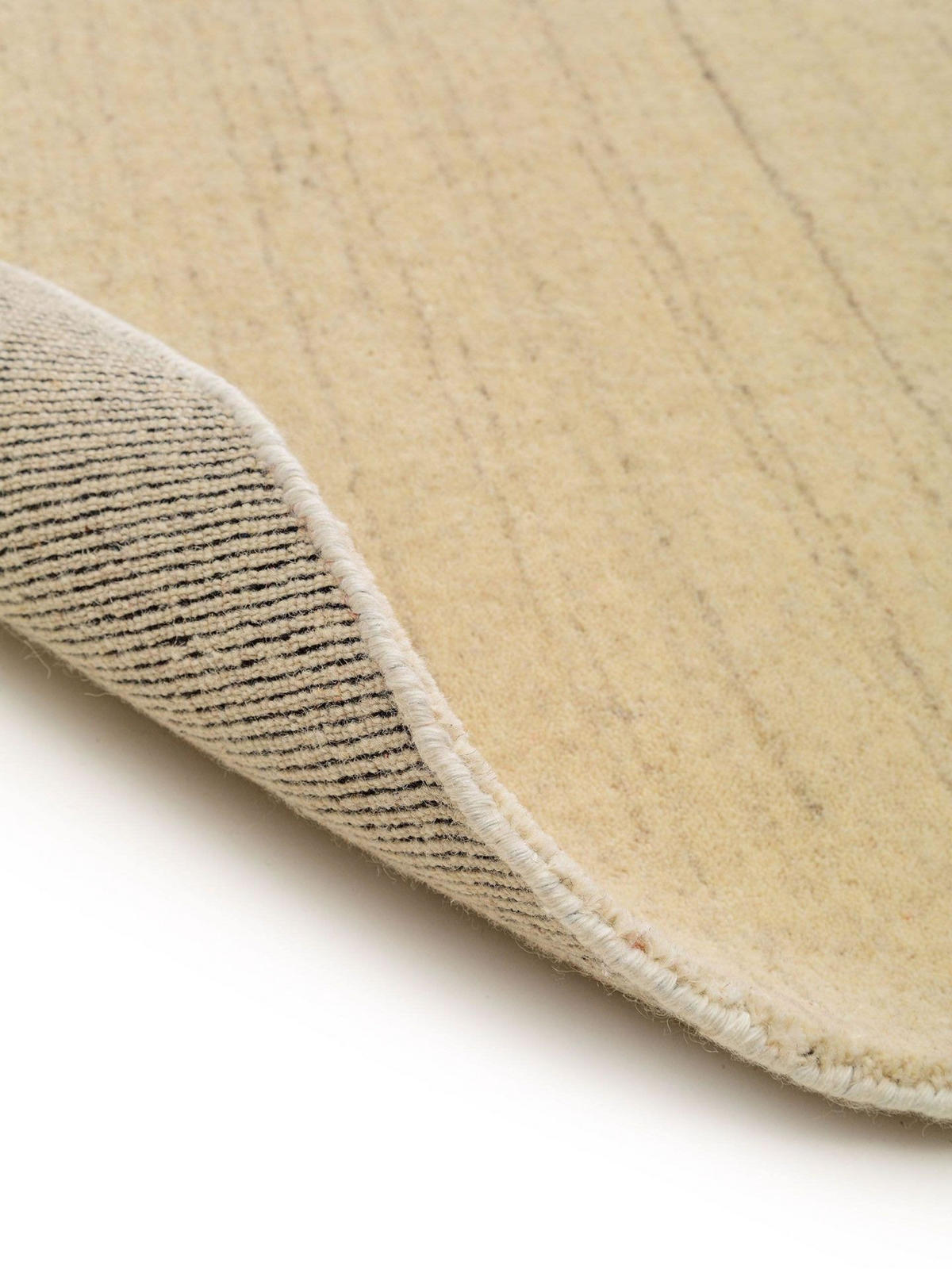 WOLLTEPPICH rund Jamal Cream ø 120 cm rund - Beige, Textil (120/1cm) - KUNSTLOFT