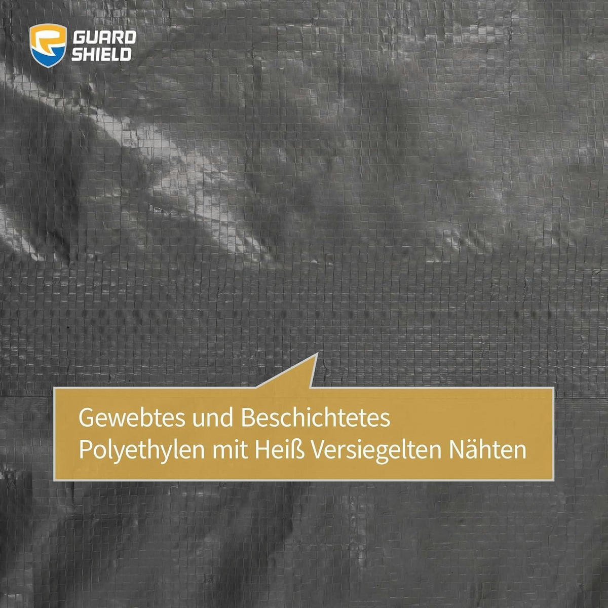 ABDECKPLANE 3 x 3 m Grau/Schwarz Wasserdicht 120g/m² - Grau, Kunststoff (30/25/3.6cm)