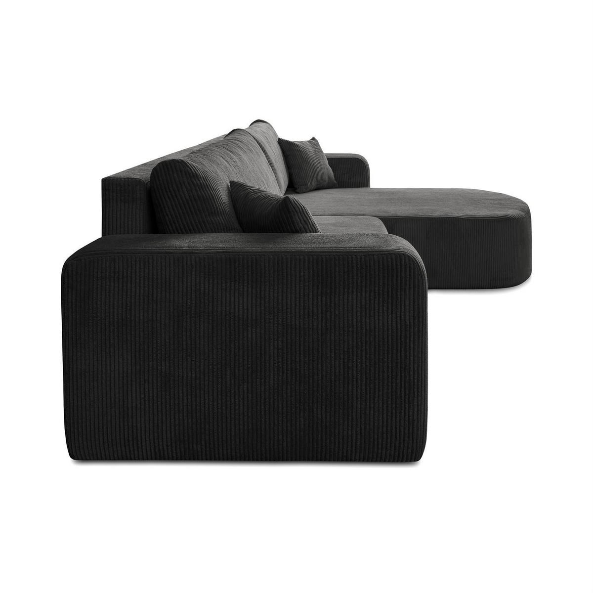 ECKSOFA SOPRANO mit Schlafunktion und Stauraum POSO 34 - Dunkelgrau, Textil (271/175cm) - Lookway