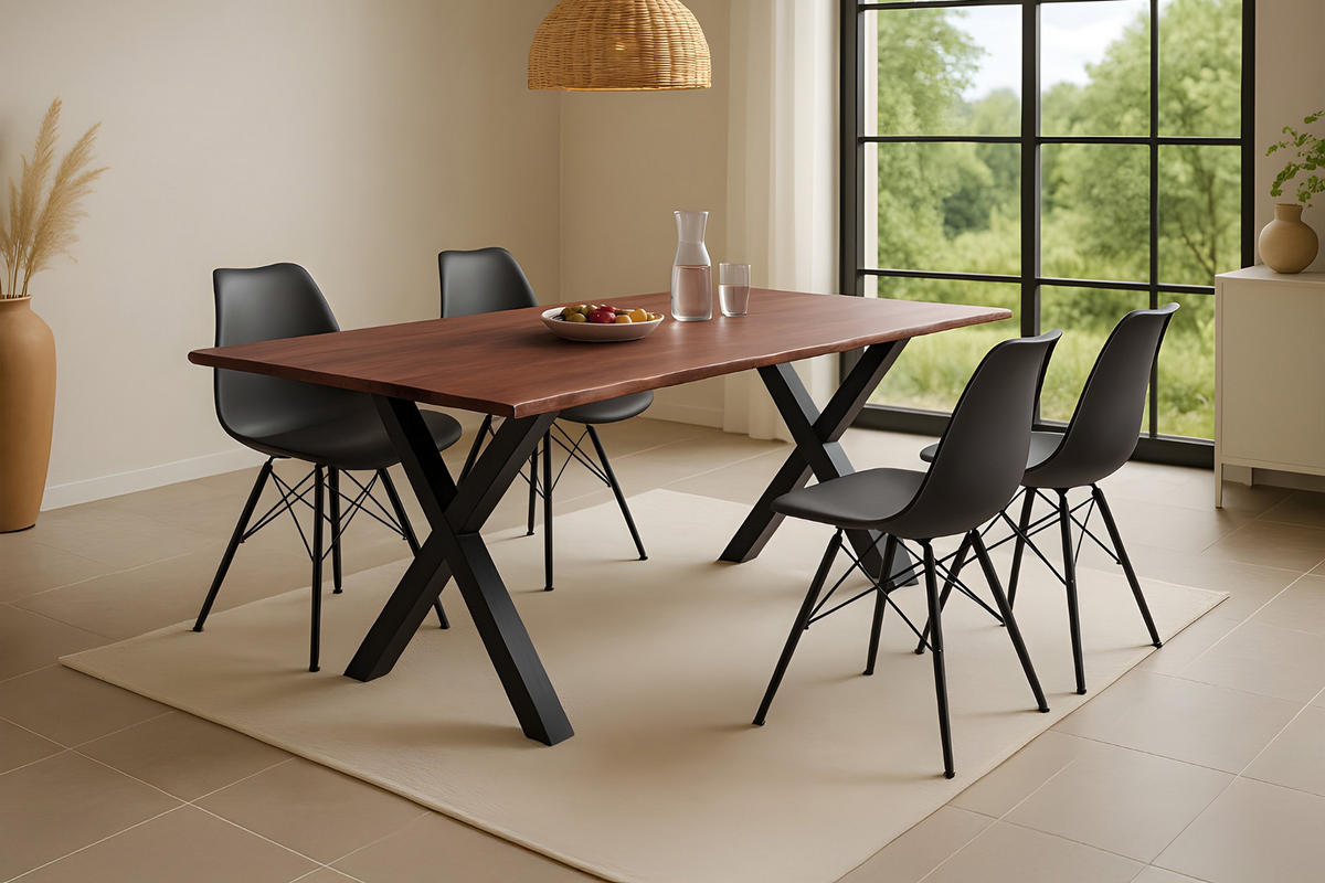 ESSTISCH ROXANA - Kastanienfarben/Beige, Holz (100/200/77cm) - SAM