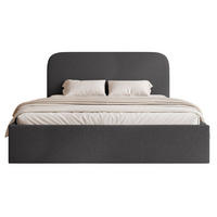 POLSTERBETT Sonvivo Graphit Bouclé 180x200 cm - Graphitfarben, Kunststoff/Textil (180/200cm) - Selsey