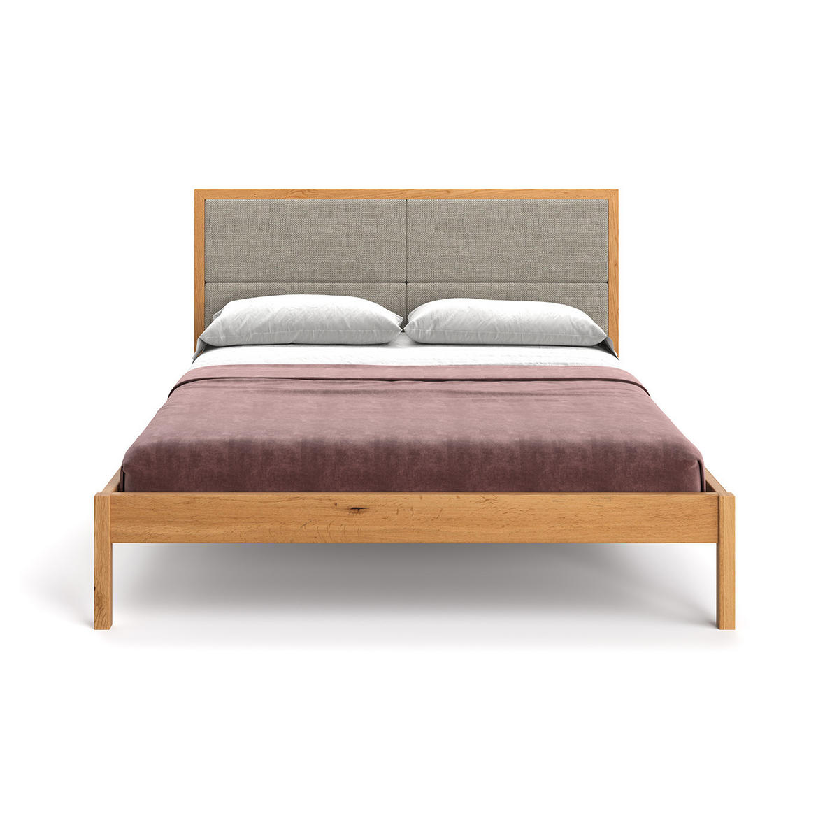 MASSIVHOLZBETT Moon aus Eiche 200x220 cm - Eichefarben/Braun, Holz (200/220cm) - Danzz