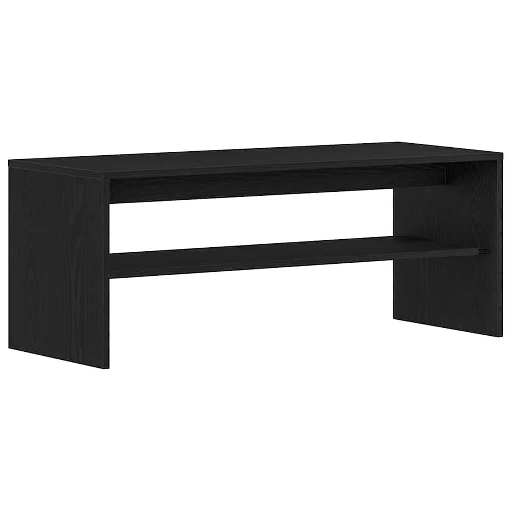 TV-SCHRANK Schwarz Eichen-Optik 100/40/40 Cm Holzwerkstoff - Schwarz, Holzwerkstoff (40/40/100cm) - vidaXL
