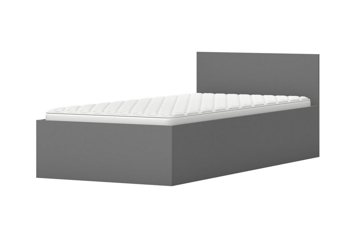 JUGENDBETT JUMI 90/200 in Grau/Eiche Artisan - Eiche Artisan/Grau, Holzwerkstoff (90/200cm) - Deine Möbel 24