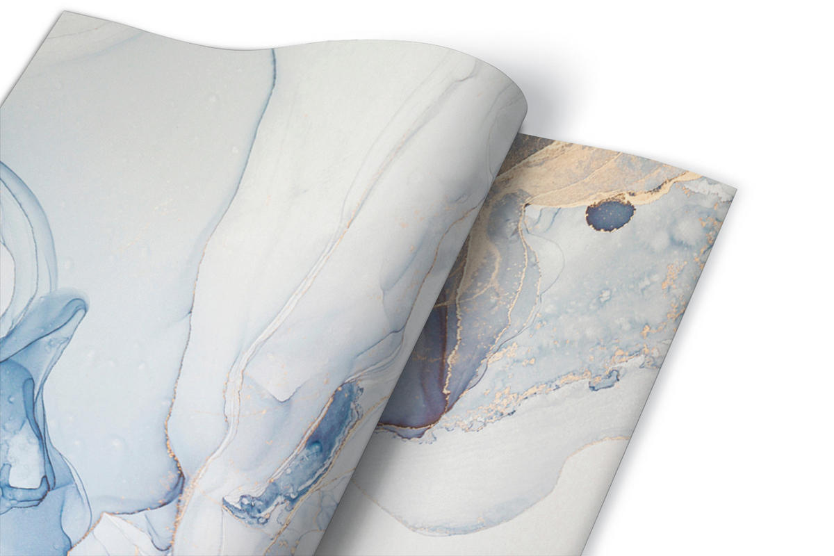 MÖBELAUFKLEBER 100x50 cm Marmorstruktur - Blau, Kunststoff (100/50/50cm) - TULUP