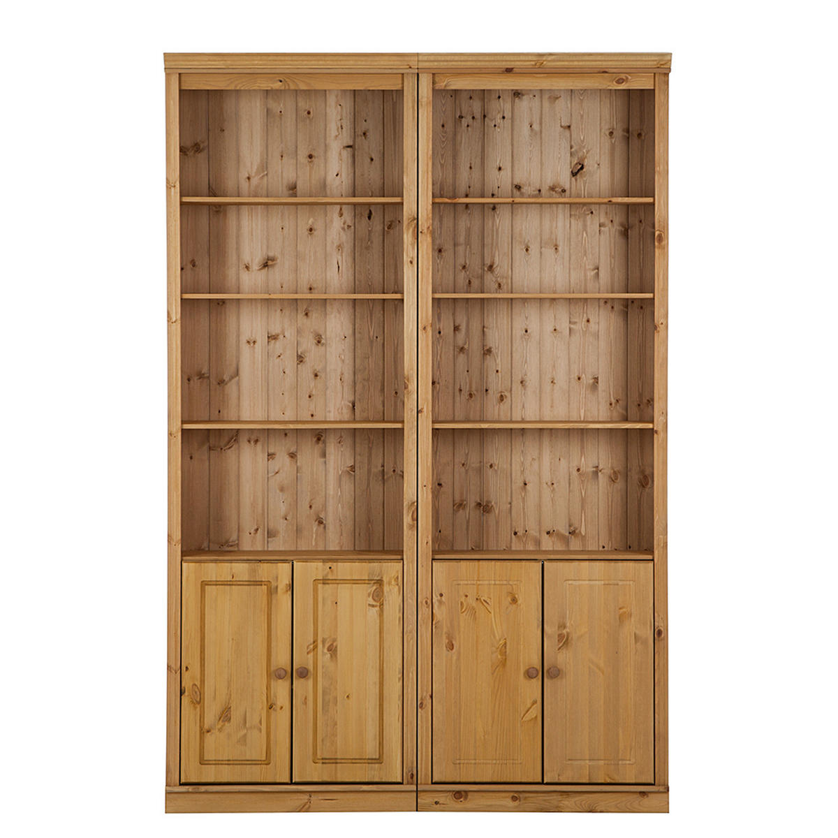 BÜCHERWAND - Kiefer massiv - Typ A - Kieferfarben, Holz (148/223/37cm) - home24