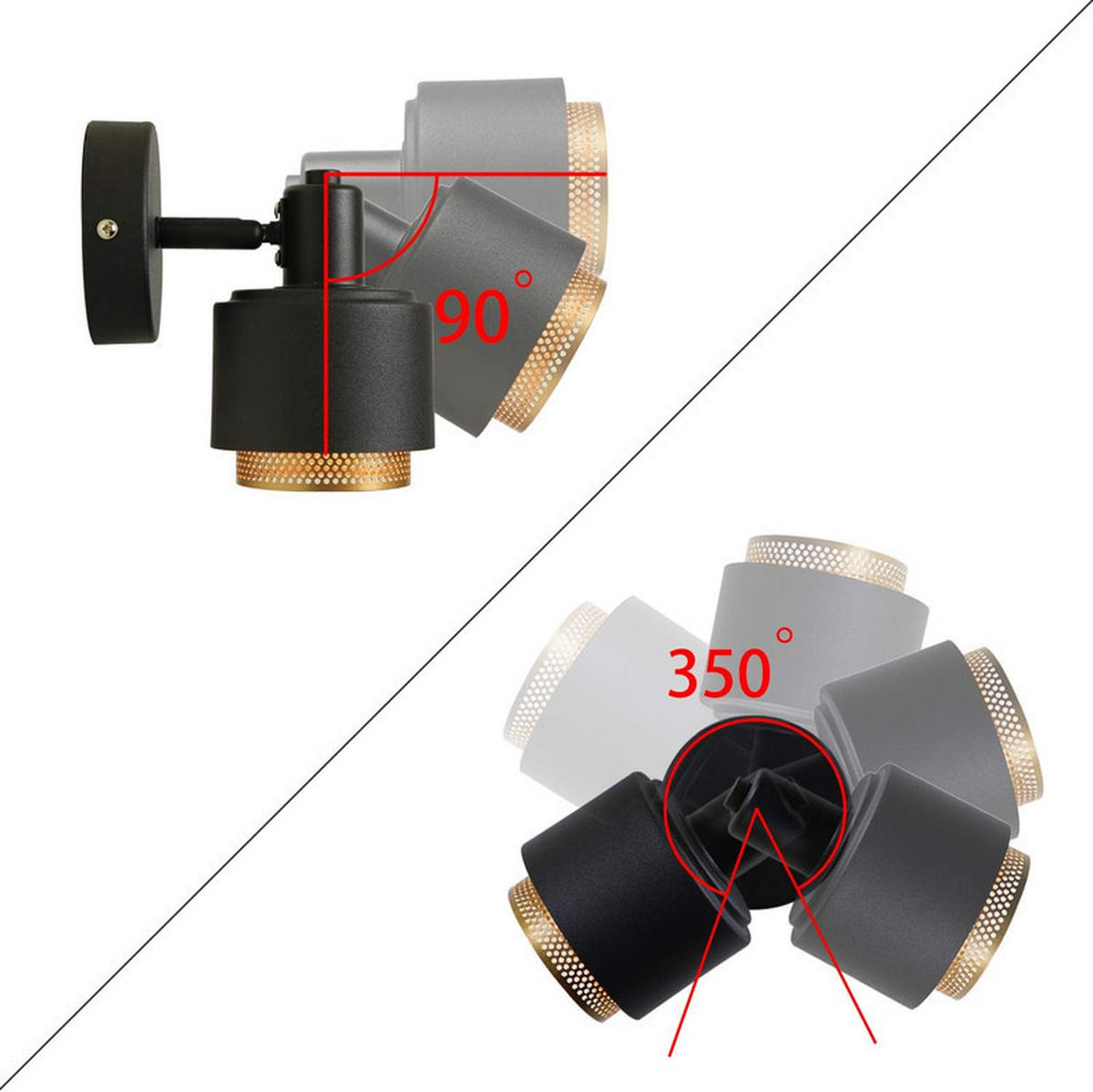 LED-DECKENLEUCHTE Duran 9/9/16.5cm - Schwarz, Metall (9/9/16.5cm) - Nettlife