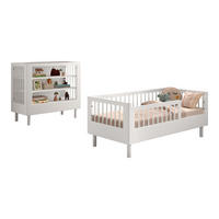 JUNIORBETT SET 70x140 Keeley Buche Weiß Holz Regal Komfort Stabil - Weiß, Holz (74/60/144cm) - 58aufmkessel