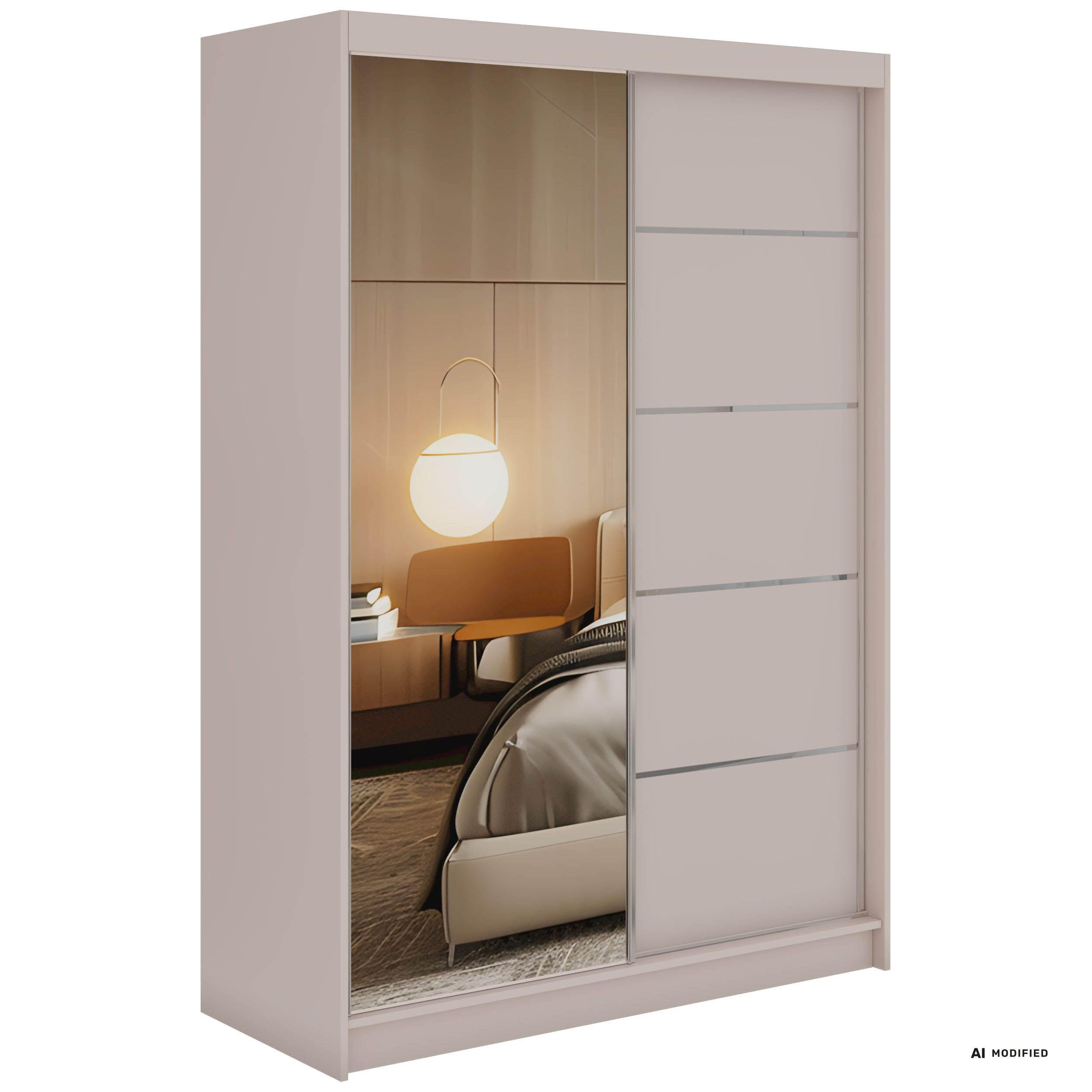 MKS Schwebetürenschrank Kaschmir 150x216x61 cm