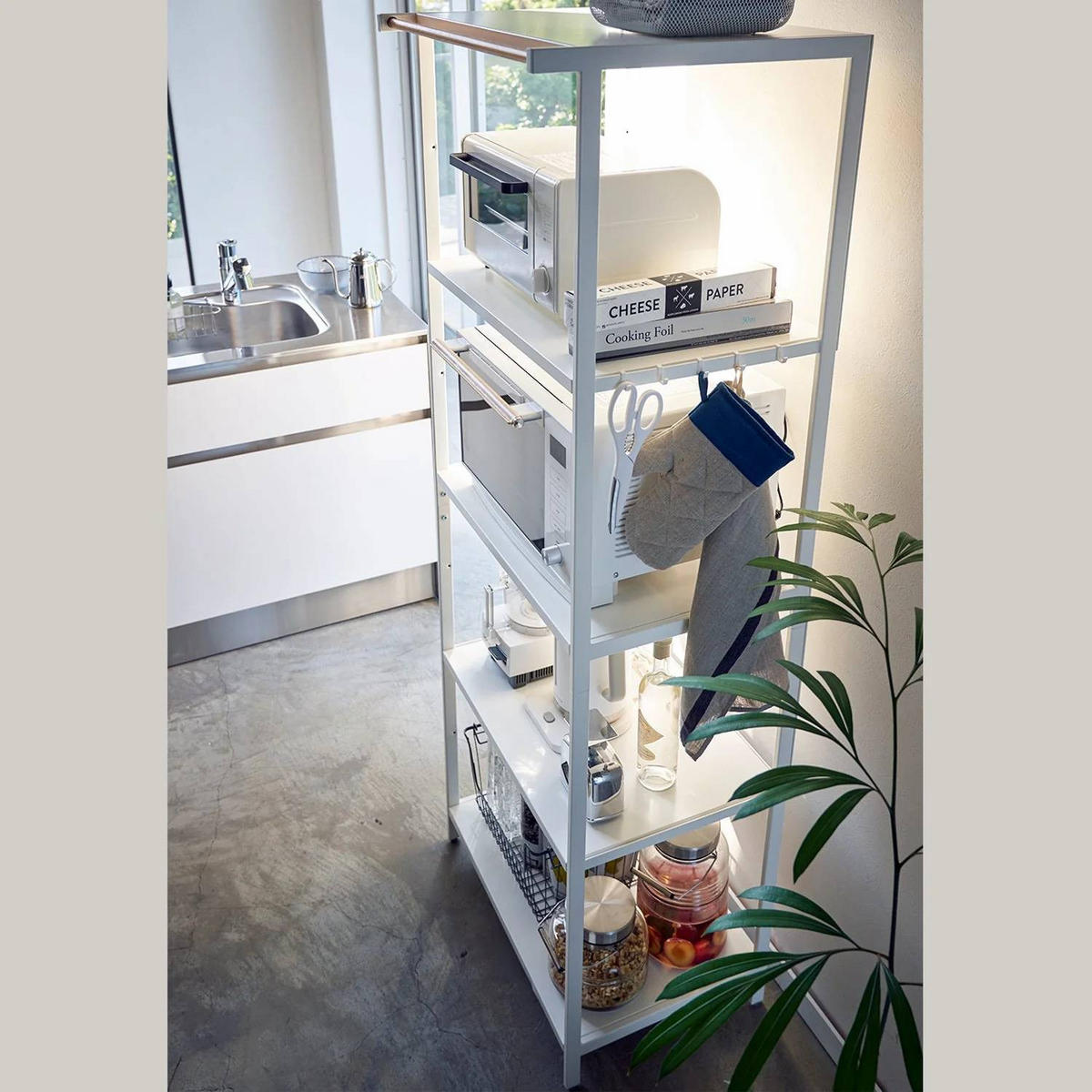 KÜCHENREGAL Tower 3599 Weiß - Weiß, Metall (60/170/46.5cm) - Yamazaki