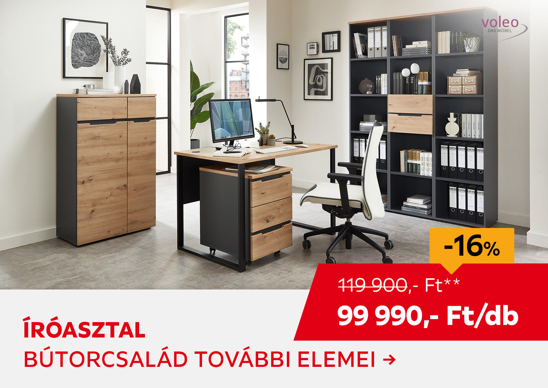 ÍRÓASZTAL Kiemelt termék 119900 Ft.- helyett 99990 Ft.-
