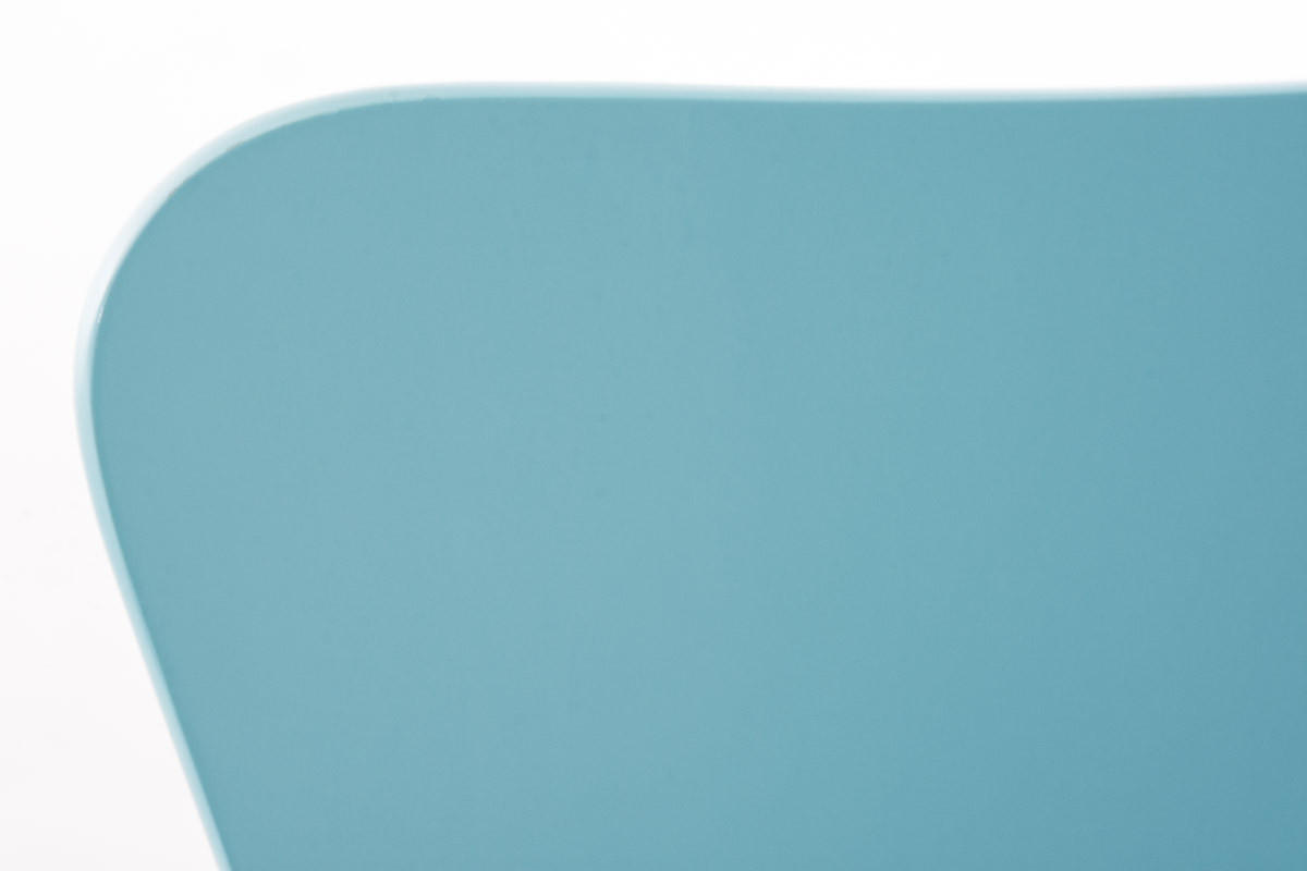 BESUCHERSTUHL Calisso mit Holzsitz und Metallgestell, Farbe: Hellblau - Blau/Chromfarben, Holz/Metall (42/85/47cm) - TPFLiving