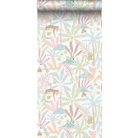 TAPETE Dschungeltiere 53 cm x 10.05 m - Pink, Papier (53/0.1cm) - Sanders & Sanders