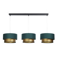 HÄNGELEUCHTE Grün 30/88 cm - Goldfarben, Kunststoff (30/2.6/88cm) - ONZENO