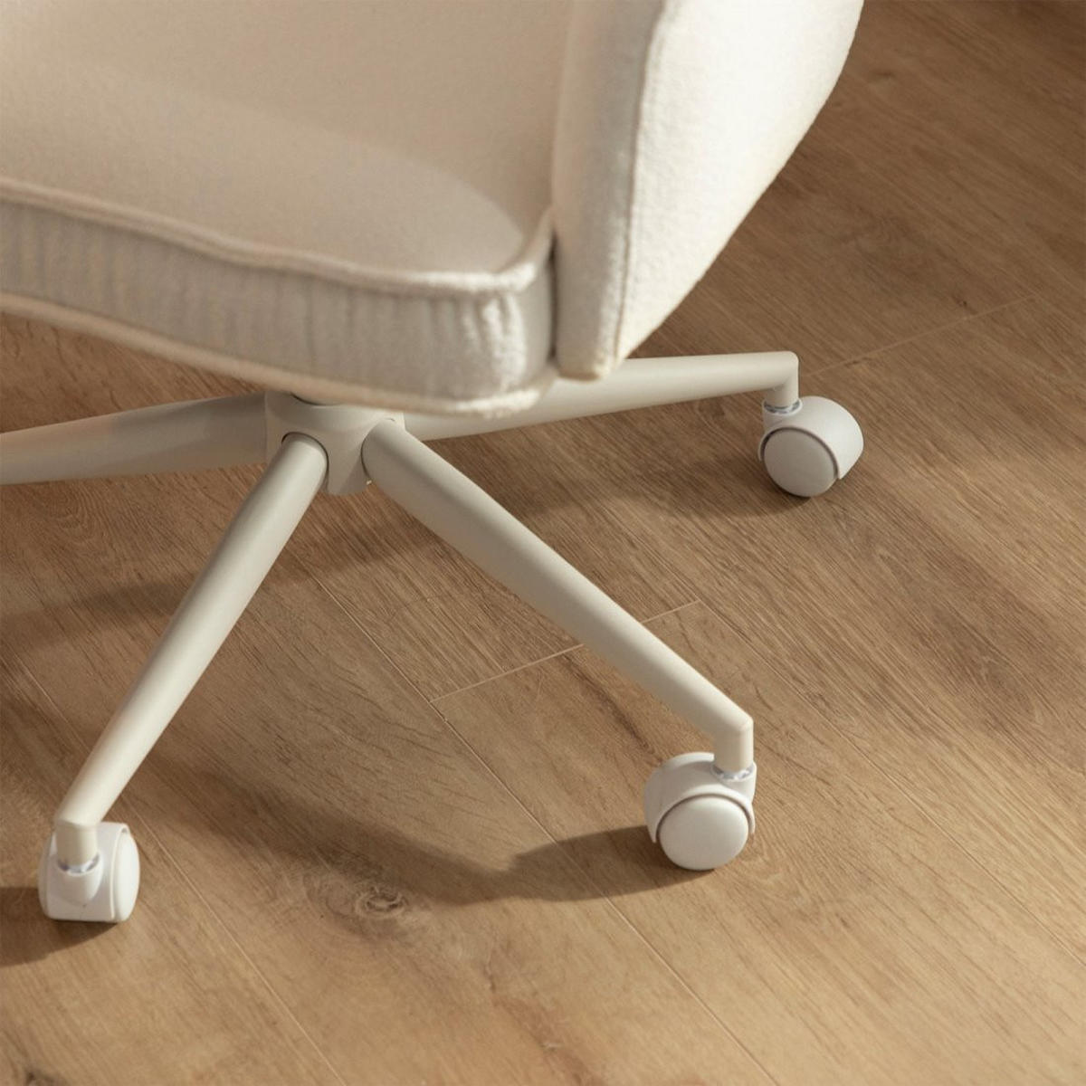 SCHREIBTISCHSTUHL Koen Beige 59 cm x 89-97 cm - Beige, Metall (59/89/63cm) - Klast Home