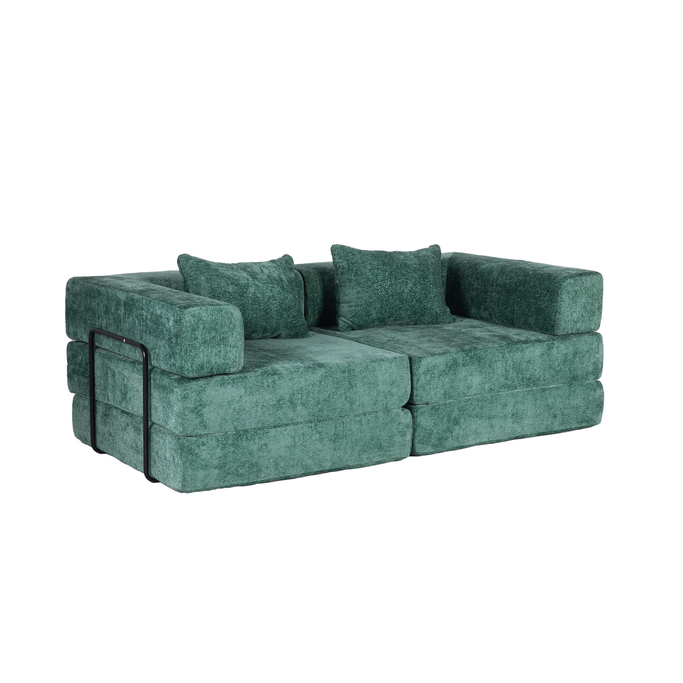 ComfortXL Schlafsofa Dunkelgrün 200x63x100 cm