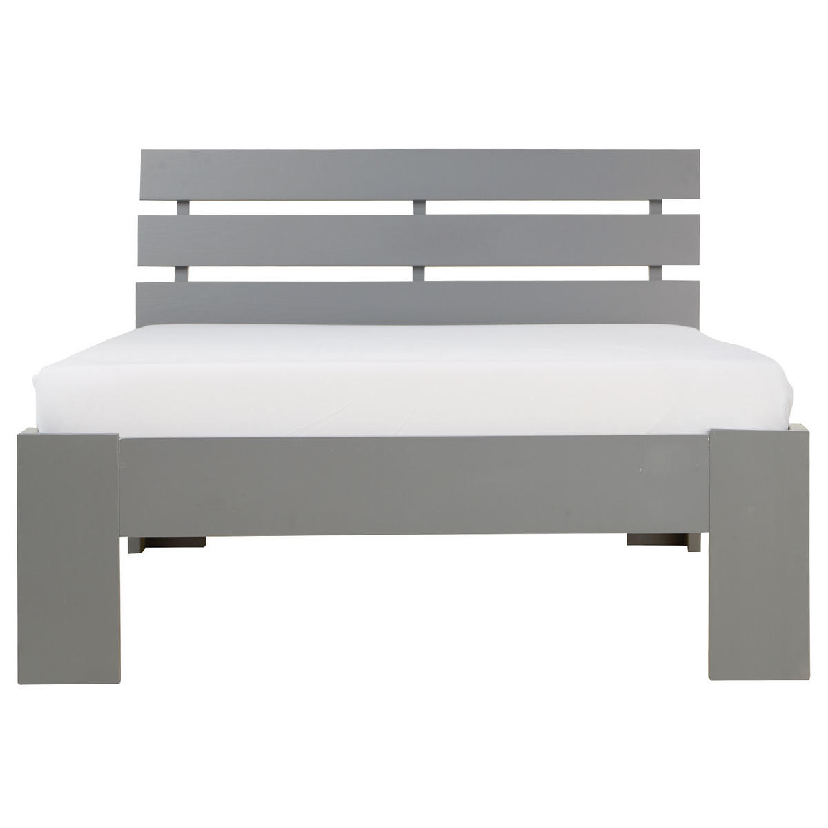 HOLZBETT 90/200 cm mit Lattenrost grau - Grau, Holz (90/200cm) - Homestyle4u