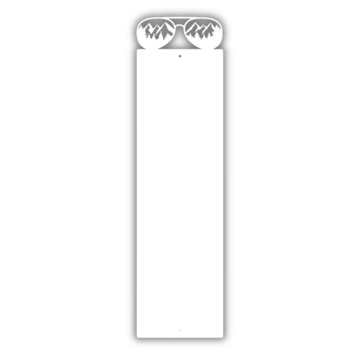 MAGNETTAFEL Klein & Groß Brille Berge Weiß 80x21 cm - Weiß, Metall (21/80/0.7cm) - ANWICAR