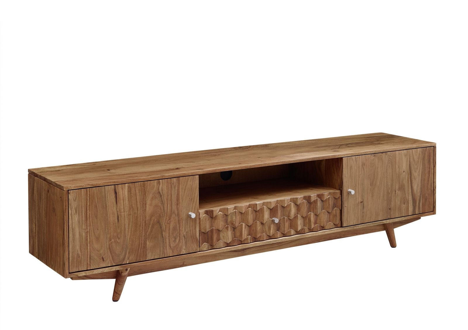 TV-BOARD 188x40x48 Akazie natur lackiert MOSAYK #105 - Naturfarben, Holz (188/48/40cm) - Massivmoebel24