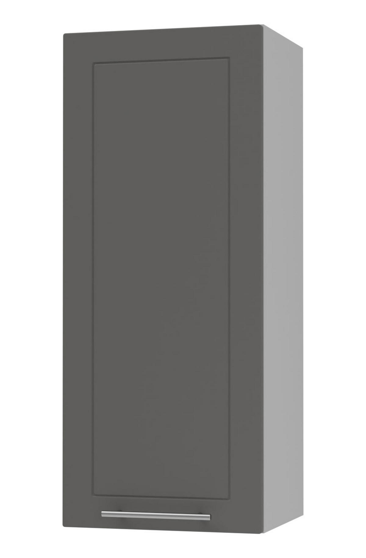 KÜCHENHÄNGESCHRANK Kvantum W4/40 Graphit Matt / Grau Matt 40 / 32,5 / 96cm - Graphitfarben/Grau, Holz/Holzwerkstoff (40/96/32.5cm) - Feldmann-Wohnen