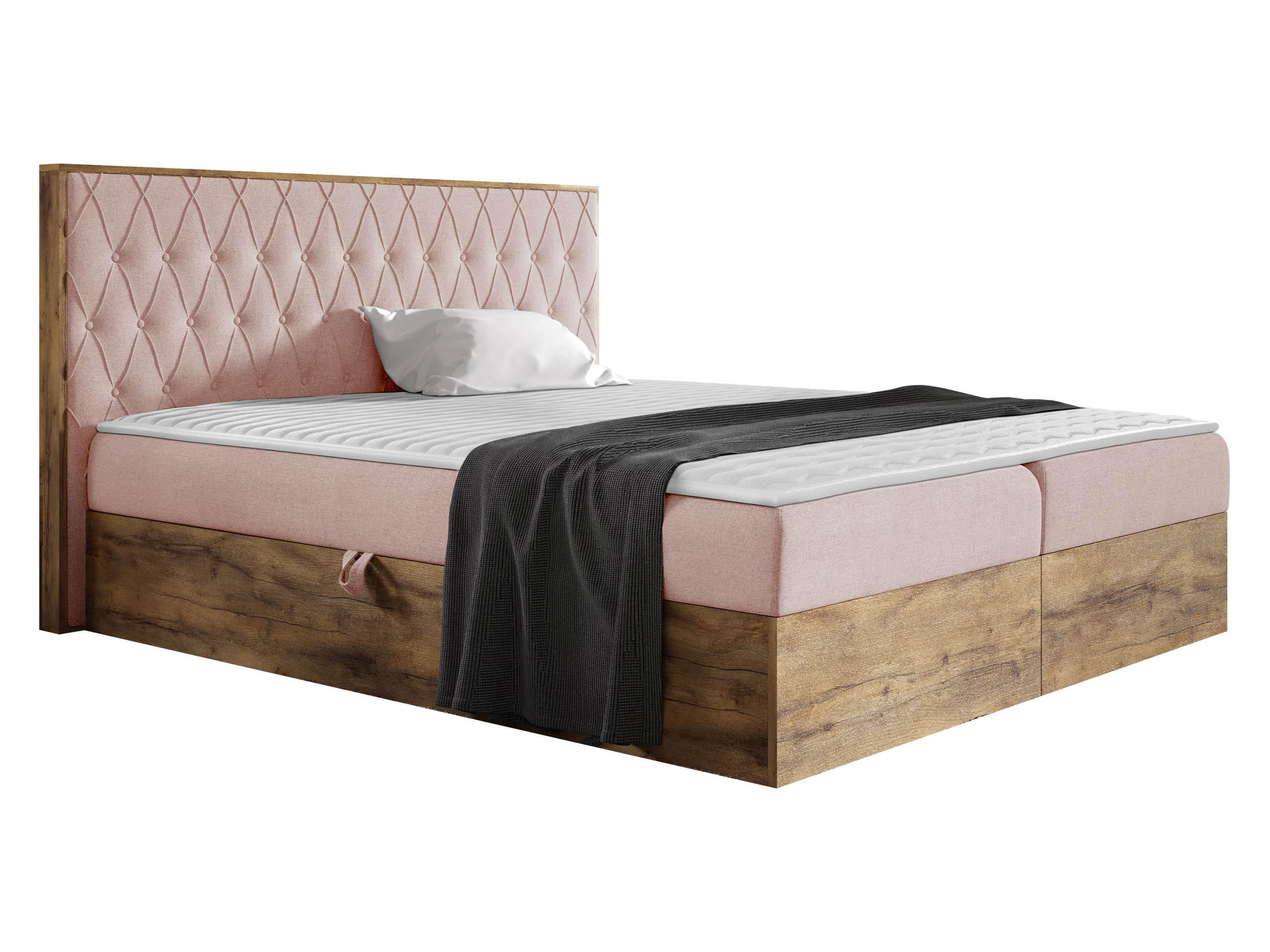 BOXBETT Wood 6 - Rosa, Holz/Textil (160/200cm) - MIRJAN24