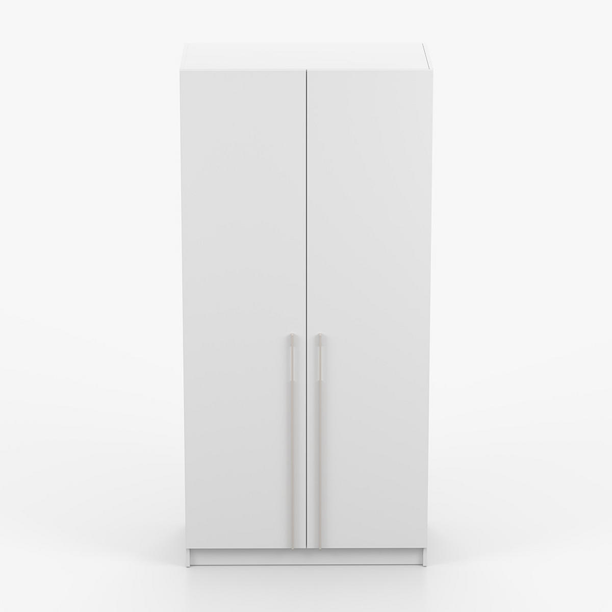SCHRANK mit Schwenktüren ROSA II 2D 100/210/55, 2-türig, weiß - Kaschmir/Weiß, Holzwerkstoff (100/210/55cm) - imoebel24