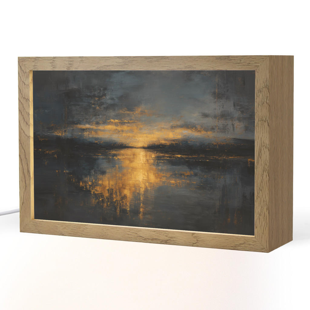 OnlyWow STOLNÍ LAMPA Zlatý odraz na vodě 30x20 cm