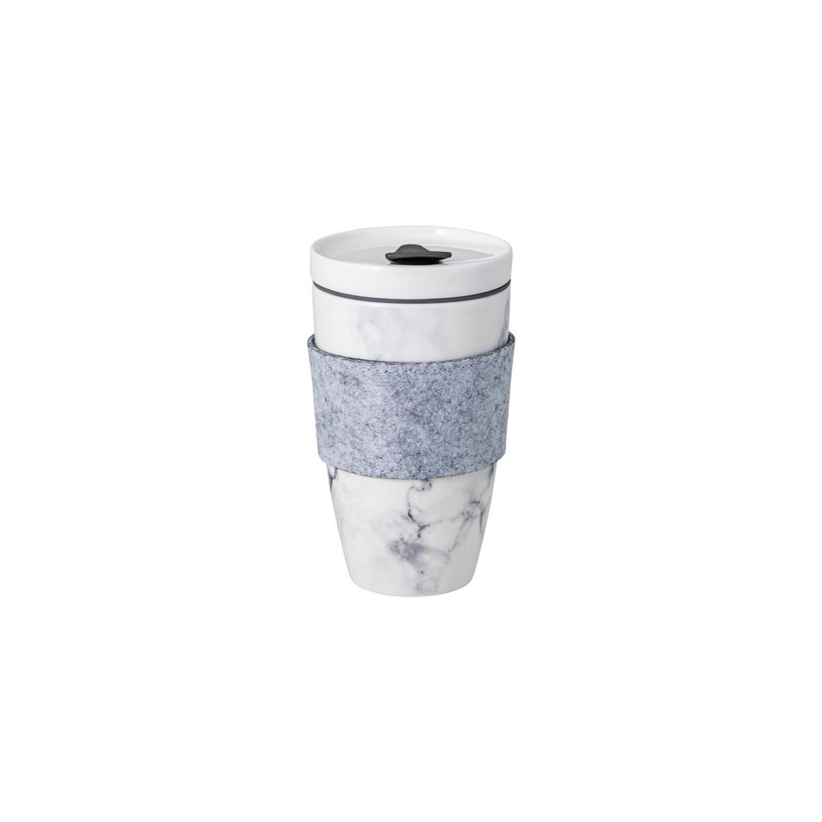 KAFFEEBECHER M Coffee To Go Marmory 350 ml - Weiß/Grau, Keramik (0.35L) - like.Villeroy & Boch