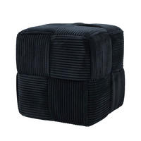 POUF Wiki schwarz 43/43/43 cm Textil - Schwarz, Textil (43/43/43cm) - Mondex