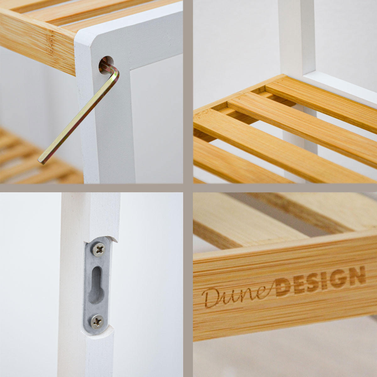 BAMBUS-WANDREGAL 60x54x15 cm - Braun, Holz (60/54/60cm) - Dunedesign