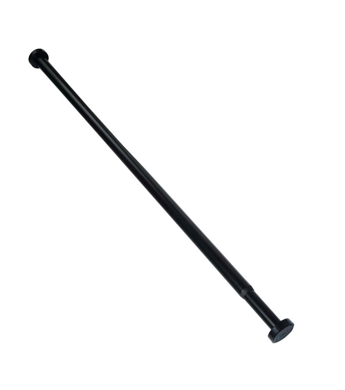 DUSCHVORHANGSTANGE Schwarz 90-160 cm - Schwarz, Metall (160cm) - Sanilo