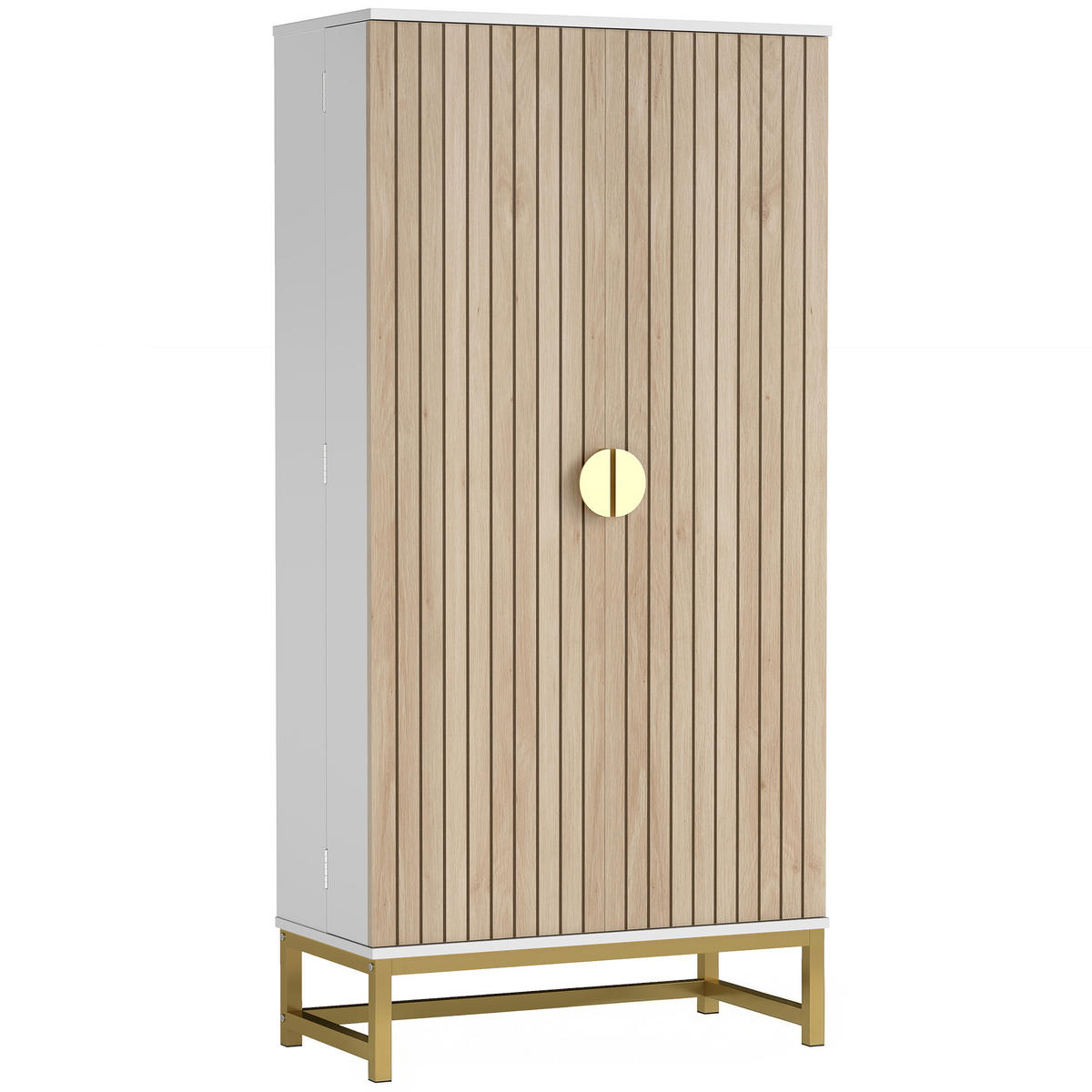 MEHRZWECKSCHRANK DE-11184 12 Türregale Weiß - Weiß, Holzwerkstoff (29/119.5/58cm) - ComfortXL