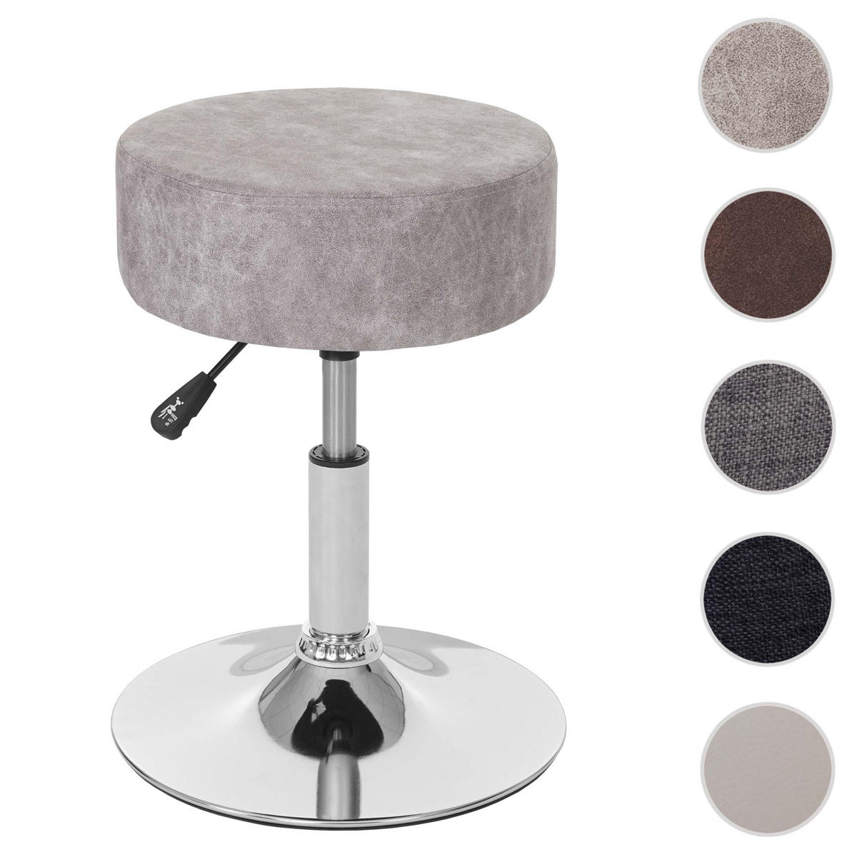 HOCKER Hellgrau - Hellgrau, Textil (35/55/35cm) - MCW